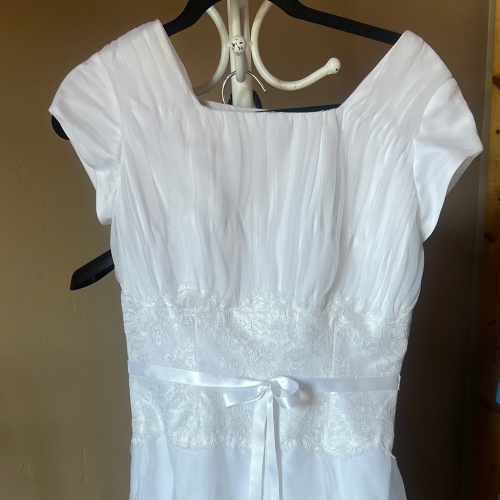 White classic dress